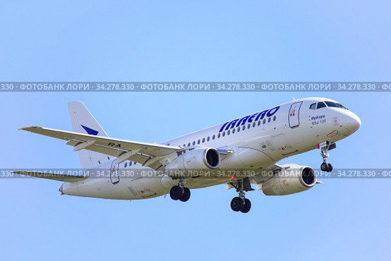IrAero Sukhoi Superjet 100-95LR (2020 год). Редакционное фото, фотограф Art Konovalov / Фотобанк Лори