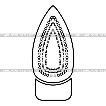 Iron soleplate flatiron contour outline line icon black color vector illustration image thin flat style simple. Iron soleplate flatiron contour outline line icon black color vector illustration image thin flat style. Стоковая иллюстрация, агентство Ingram Publishing / Фотобанк Лори