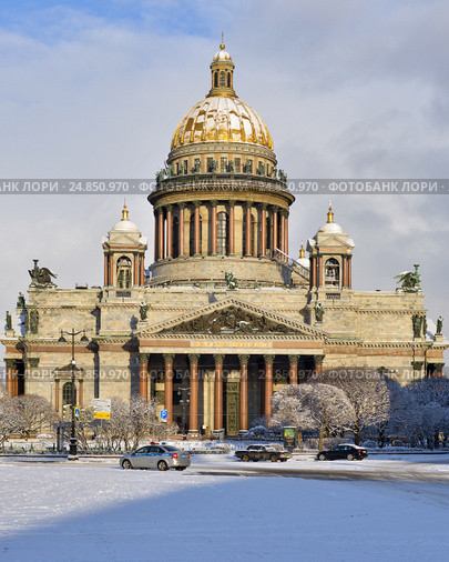 Исаакиевский собор. Зимний Санкт-Петербург (2016 год). Стоковое фото, фотограф Александр Алексеев / Фотобанк Лори
