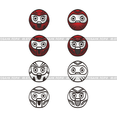 japan warrior doll. japan warrior doll character theme vector art illustration. Стоковая иллюстрация, агентство Ingram Publishing / Фотобанк Лори