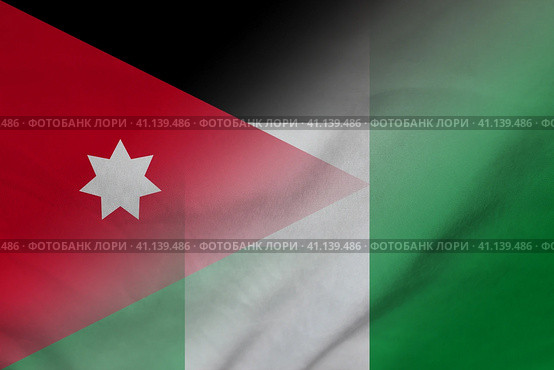 Jordan and Nigeria official flag international relations NGA JOR. Стоковая иллюстрация, иллюстратор Кабак Дмитрий / Фотобанк Лори