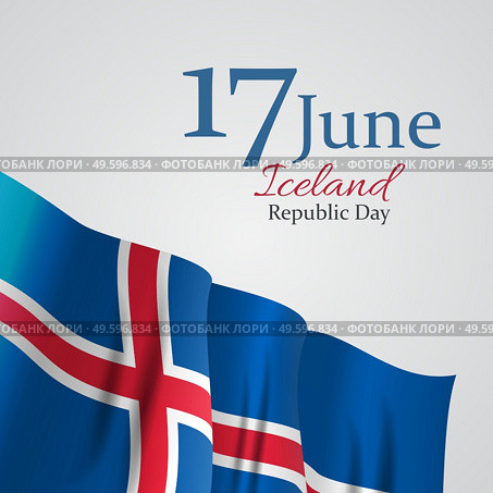 June 17 Iceland Republic Day Background. Vector Illustration.. June 17 Iceland Republic Day Background. Vector Illustration. Стоковая иллюстрация, агентство Ingram Publishing / Фотобанк Лори