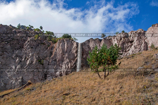 Кабардино-Балкария. Водопад Азау. (2022 год). Стоковое фото, фотограф Рябков Александр / Фотобанк Лори