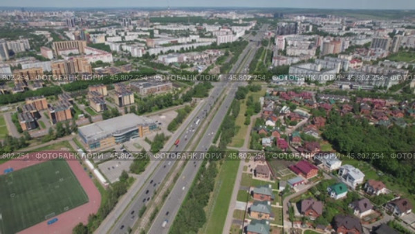 Казань - проспект Победы - аэросъемка 2022 года. Стоковое видео, видеограф Владислав Самошкин / Фотобанк Лори