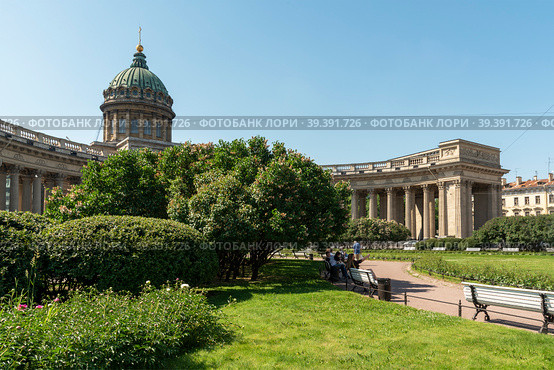 Казанский собор. Санкт-Петербург (2019 год). Редакционное фото, фотограф Александр Щепин / Фотобанк Лори