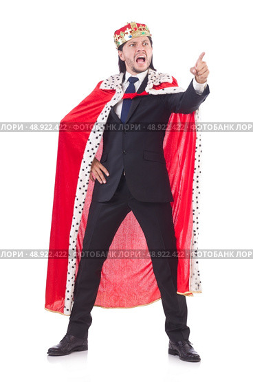 King businessman isolated on white. Стоковое фото, агентство Ingram Publishing / Фотобанк Лори