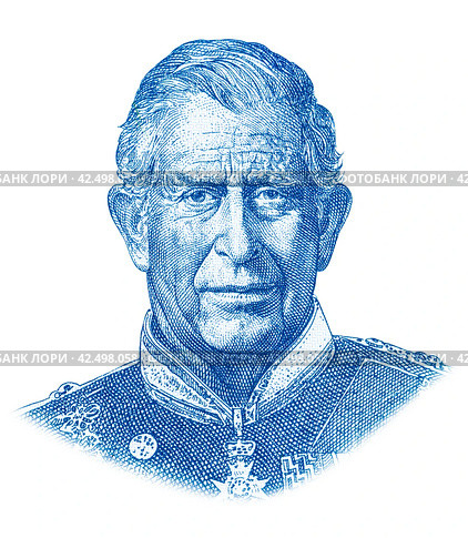 King Charles III, Portrait from Britain Souvenir Banknotes (2024 год). Редакционное фото, фотограф FotograFF / Фотобанк Лори