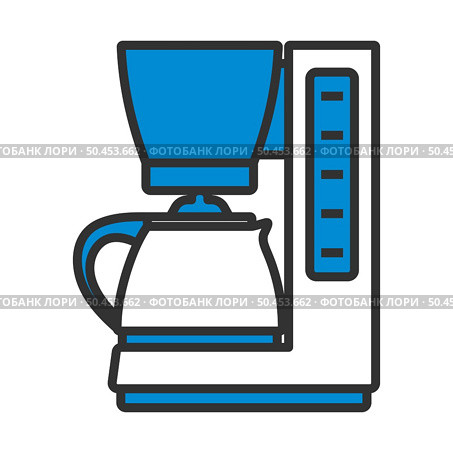 Kitchen Coffee Machine Icon. Editable Bold Outline With Color Fill Design. Vector Illustration. Стоковая иллюстрация, агентство Ingram Publishing / Фотобанк Лори