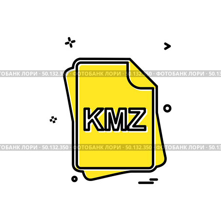 KMZ file type icon design vector. Стоковая иллюстрация, агентство Ingram Publishing / Фотобанк Лори
