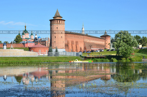 Коломенский кремль со стороны реки Коломенки. Маринкина башня (2014 год). Стоковое фото, фотограф Овчинникова Ирина / Фотобанк Лори