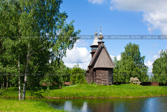 Кострома. Церковь Спаса Всемилостивого из с. Фоминское (2009 год). Редакционное фото, фотограф ElenArt / Фотобанк Лори