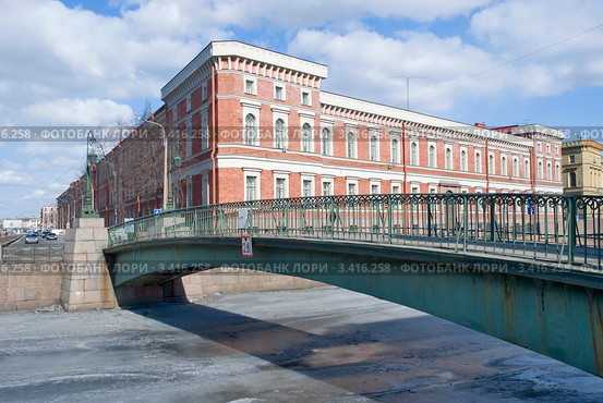Краснофлотский мост и Крюковские казармы (Флотский экипаж). Санкт-Петербург (2012 год). Стоковое фото, фотограф Александр Щепин / Фотобанк Лори