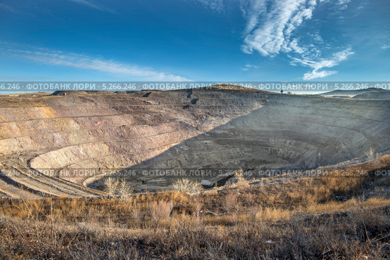Краснокаменск. Выработанный урановый разрез Тулукуйский (2013 год). Стоковое фото, фотограф Геннадий Соловьев / Фотобанк Лори