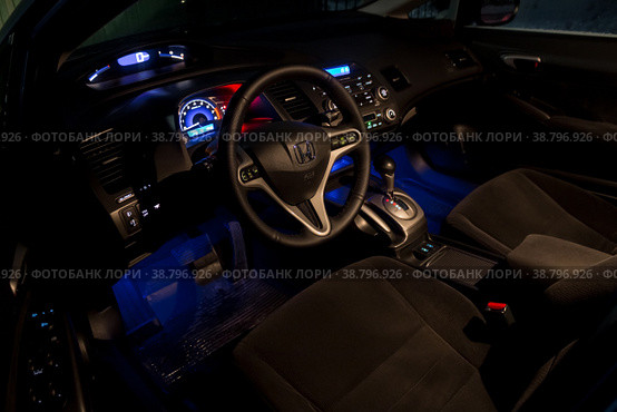 KRASNOYARSK, RUSSIA - December 31, 2020: Blue car. Sedan Honda Civic 4D FD1 2007. Редакционное фото, фотограф Плотников Дмитрий / Фотобанк Лори