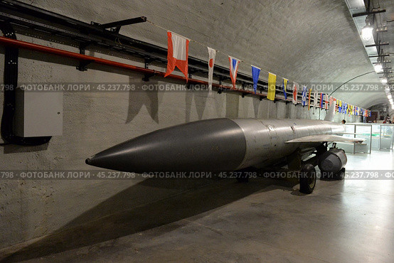 Крылатая ракета Х-22 "Буря". Балаклавский подземный музейный комплекс, Крым (2021 год). Редакционное фото, фотограф Free Wind / Фотобанк Лори