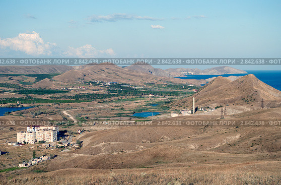 Крымский пейзаж. Окрестности Карадага (2011 год). Стоковое фото, фотограф Григорий Стоякин / Фотобанк Лори