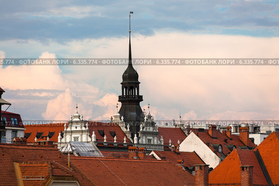 Крыши города Марибор, Словения (2014 год). Стоковое фото, фотограф Анастасия Золотницкая / Фотобанк Лори