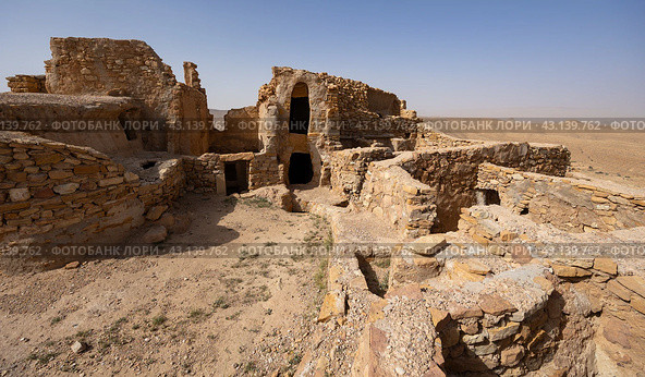 Ksar Beni Barka. One of the largest Ksar in country. Region of Tataouine. Tunisia. Стоковое фото, фотограф Яков Филимонов / Фотобанк Лори