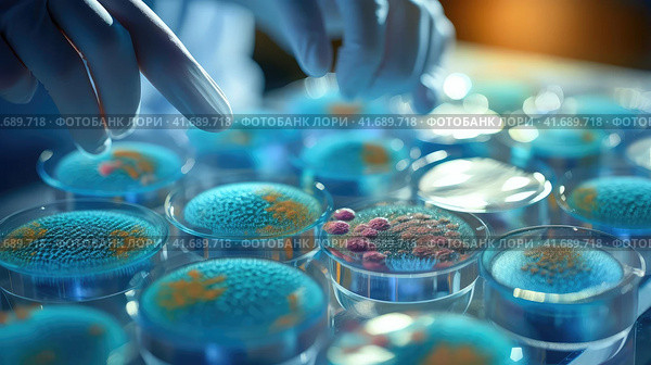 Laboratory for the Study of Living Organic Substances. Стоковое AI-изображение, AI-художник Кирилл Черезов / Фотобанк Лори
