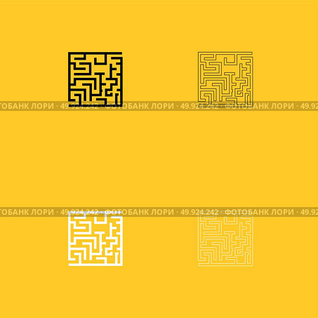 Labyrinth, maze conundrum black and white set icon. Labyrinth, maze conundrum black and white set icon . Flat style . Стоковая иллюстрация, агентство Ingram Publishing / Фотобанк Лори