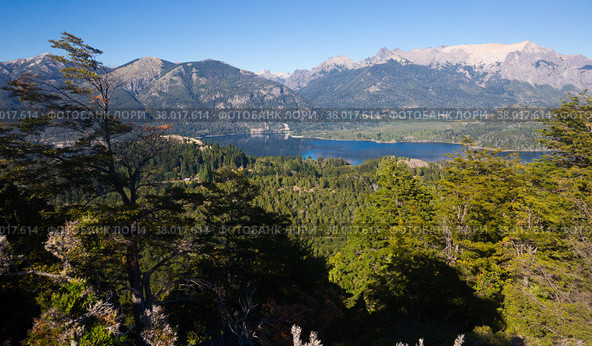 Lakes Nahuel Huapi and mountain Campanario. Стоковое фото, фотограф Яков Филимонов / Фотобанк Лори