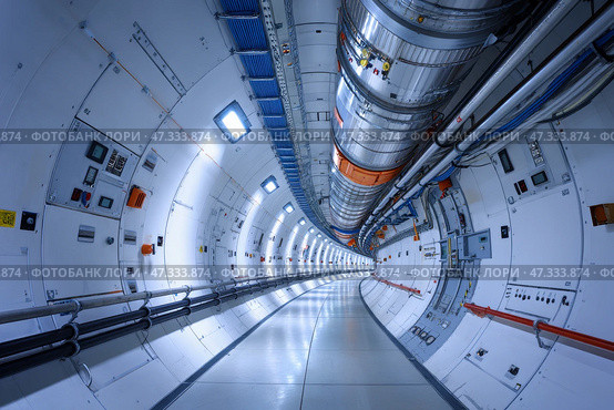 Large Hadron Collider. Стоковое AI-изображение, AI-художник Михаил Коханчиков / Фотобанк Лори