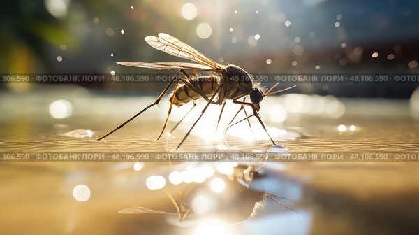 larvae mosquito water ai generated. Стоковое AI-изображение, AI-художник Vectorwin / Фотобанк Лори