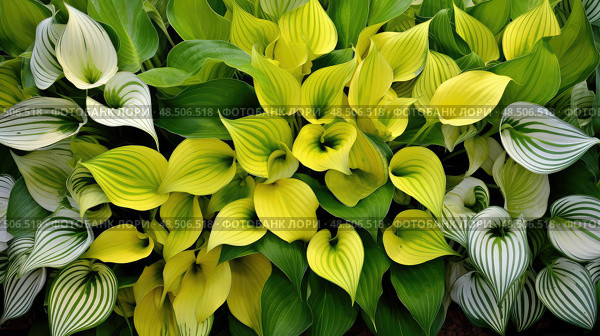 leaf hosta plant ai generated. Стоковое AI-изображение, AI-художник Vectorwin / Фотобанк Лори