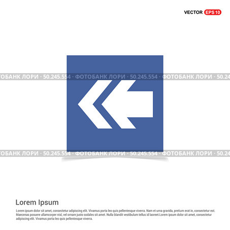Left Arrow Icon - Blue photo Frame. Стоковая иллюстрация, агентство Ingram Publishing / Фотобанк Лори