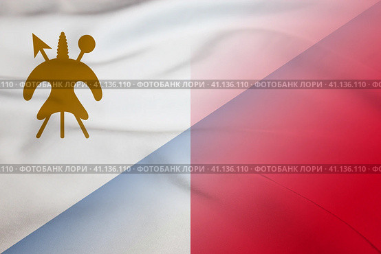 Lesotho and Malta national flag transborder negotiation MLT LSO. Стоковая иллюстрация, иллюстратор Кабак Дмитрий / Фотобанк Лори