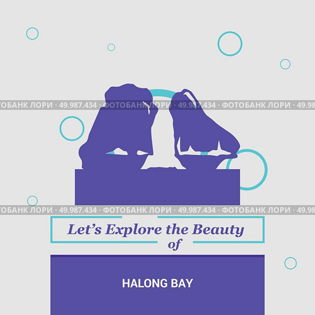 Let’s Explore the beauty of Halong Bay Ha Long, Vietnam National Landmarks. Стоковая иллюстрация, агентство Ingram Publishing / Фотобанк Лори