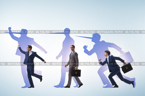 Lier concept with business people and nose. Стоковое фото, фотограф Elnur / Фотобанк Лори