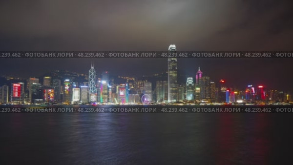 Light show in Hong Kong, timelapse (2016 год). Стоковое видео, видеограф Михаил Коханчиков / Фотобанк Лори