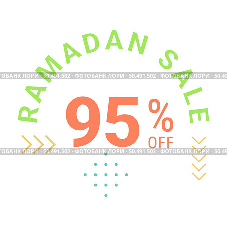 Limited Offer Up to 95% Off on Ramadan Sale Green Arabic Calligraphy Banner Design. Стоковая иллюстрация, агентство Ingram Publishing / Фотобанк Лори