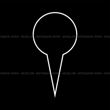 Location indicator or pin white icon . Стоковая иллюстрация, агентство Ingram Publishing / Фотобанк Лори