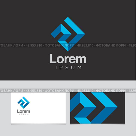 Logo design element with business card template 01. Стоковая иллюстрация, агентство Ingram Publishing / Фотобанк Лори