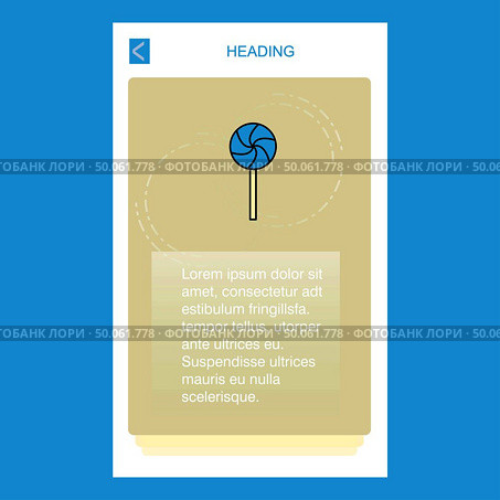 Lollypop mobile vertical banner design design. Vector. Стоковая иллюстрация, агентство Ingram Publishing / Фотобанк Лори