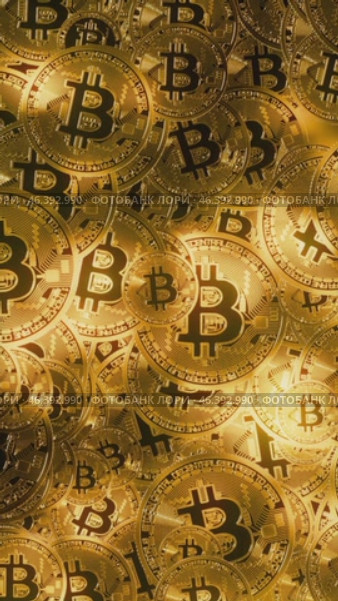 Loop 3d animation with crypto coins background with chaotic rotating bitcoins. Стоковое видео, видеограф Олег Грач / Фотобанк Лори