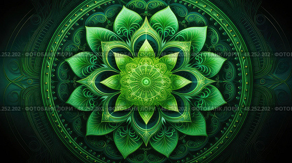 love green chakra ai generated. Стоковое AI-изображение, AI-художник Vectorwin / Фотобанк Лори