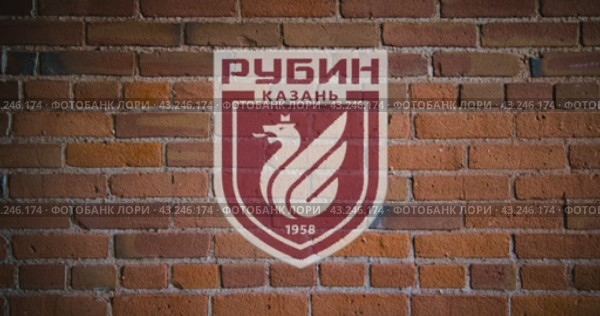 Луч проектора в цветах эмблемы футбольного клуба Рубин на кирпичной стене. Бесшовная анимация. Стоковая анимация, аниматор Александр Кузнецов / Фотобанк Лори