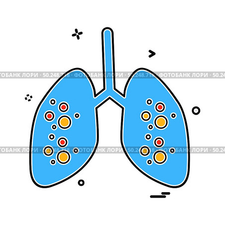 Lungs icon design vector. Стоковая иллюстрация, агентство Ingram Publishing / Фотобанк Лори