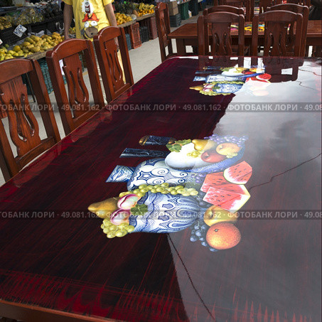 Luxury dining table in a restaurant, Arcos de San Miguel, San Miguel de Allende, Guanajuato, Mexico. Стоковое фото, агентство Ingram Publishing / Фотобанк Лори