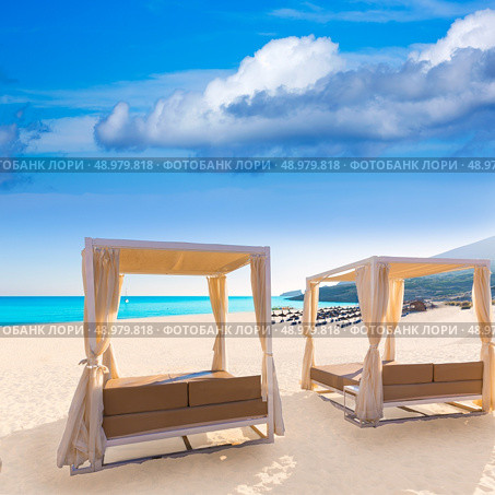 Majorca Cala Mesquida beach in Mallorca Balearic Islands of Spain. Стоковое фото, агентство Ingram Publishing / Фотобанк Лори