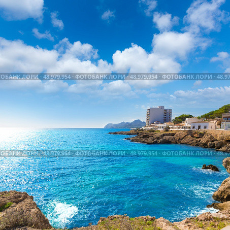 Majorca Cala Ratjada beach Rajada in Capdepera Mallorca. Стоковое фото, агентство Ingram Publishing / Фотобанк Лори