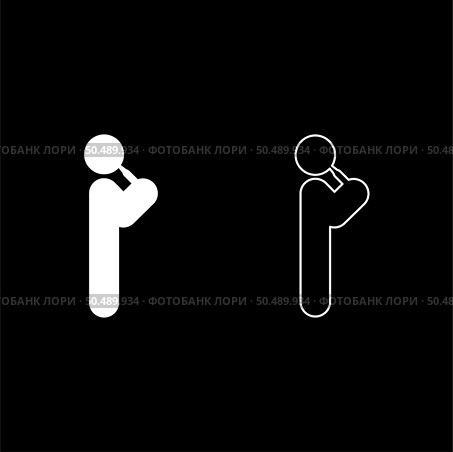 Man drinking alcohol from bottle of beer wine drunk people concept stick use beverage drunkard booze standing set icon white color vector illustration image simple solid fill outline contour line thin flat style. Man drinking alcohol from bottle of beer wine drunk people concept stick use beverage drunkard booze standing set icon white color vector illustration image solid fill outline contour line thin flat style. Стоковая иллюстрация, агентство Ingram Publishing / Фотобанк Лори