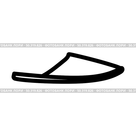 Man Home Slipper Icon. Bold outline design with editable stroke width. Vector Illustration. Стоковая иллюстрация, агентство Ingram Publishing / Фотобанк Лори