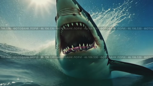 Man is attacked by a shark under water. Diving sports, risk and danger and panic attack victim concept. Стоковое AI-видео, аниматор Ирина Старикова / Фотобанк Лори