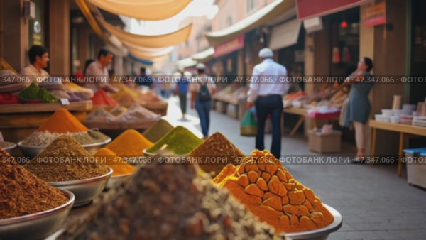 Man is reaching into a pile of spices. Стоковое AI-видео, аниматор Sergey Grishin / Фотобанк Лори