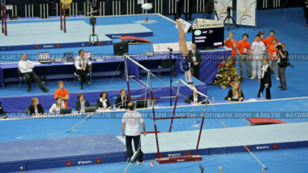 Мария Пасека на чемпионате Европы по спортивной гимнастике 2013 года. Москва, СК "Олимпийский" Редакционное видео, видеограф Игорь Долгов / Фотобанк Лори