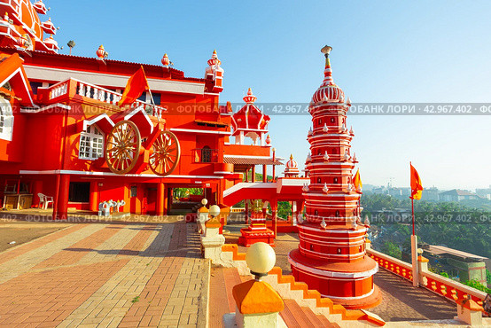 Maruti Temple (Hanuman Temple) in Panjim (2017 год). Редакционное фото, фотограф Олег Жуков / Фотобанк Лори